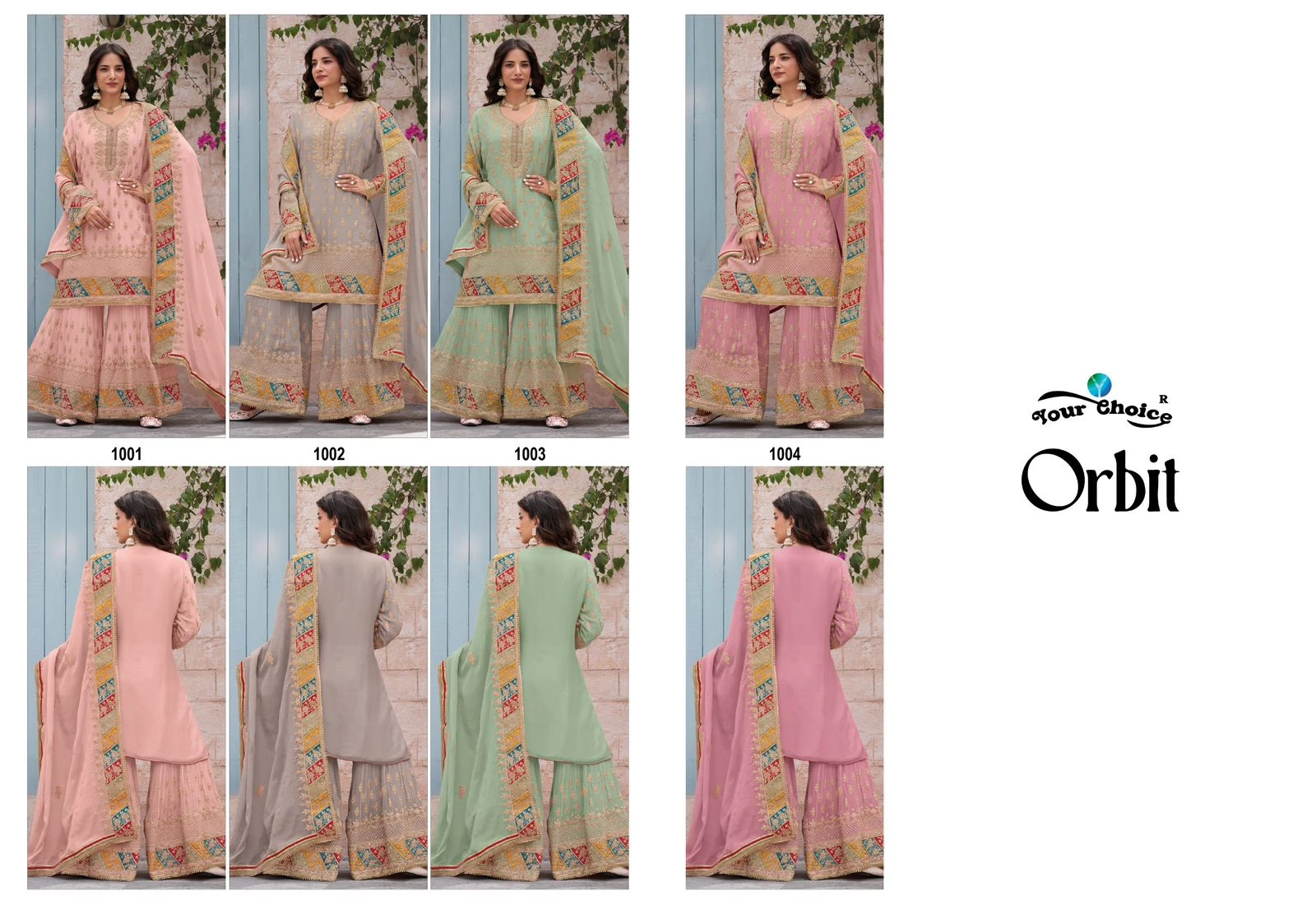 Your Choice Orbit Pure Chinon Wholesale Designer Readymade Salwar Suit Catalog — Wholesale Salwar Suits, MPA wholesale from Surat — view 5